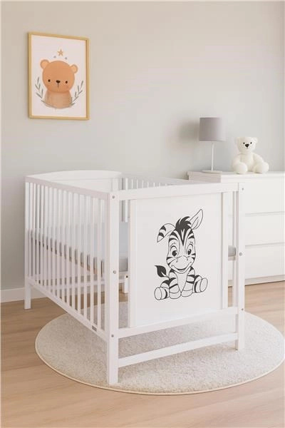 New Baby Dětská postýlka BEA Zebra bílá