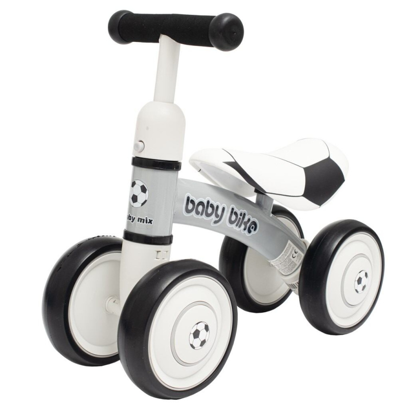 Dětské odrážedlo Baby Mix Baby Bike fotbalové černo-bílé