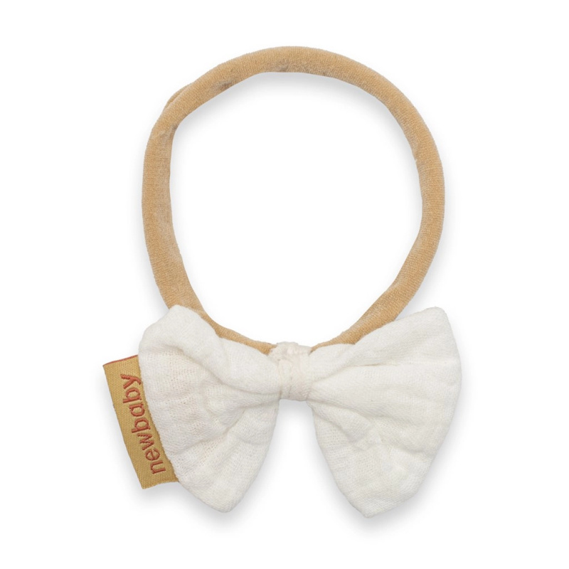 Mušelínová čelenka pro miminka New Baby bílá