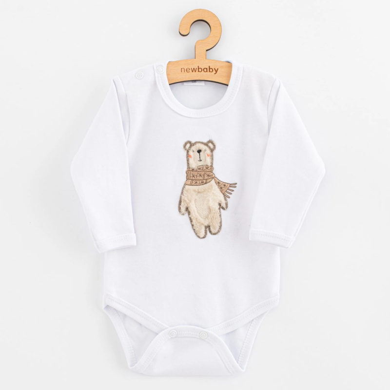 Kojenecké body s dlouhým rukávem NEW BABY Polar Bear