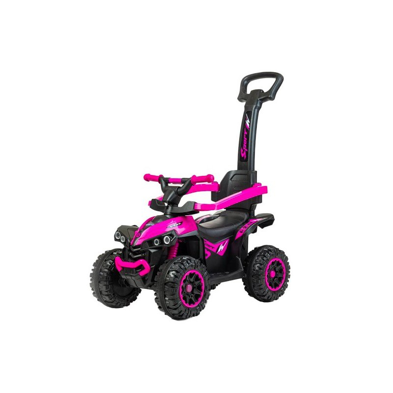 Baby Mix Dětské odrážedlo Mega s vodící tyčí růžové