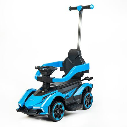 Baby Mix Dětské odrážedlo Speed s vodící tyčí modré