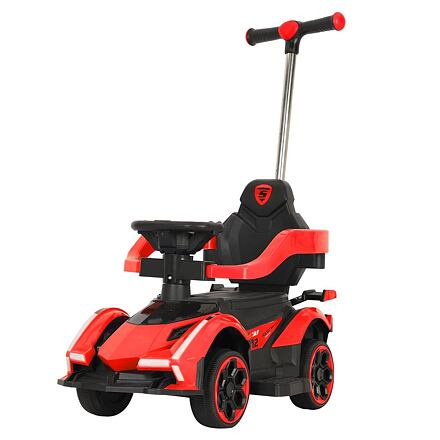 Baby Mix Dětské odrážedlo Speed s vodící tyčí červené