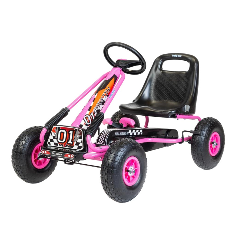 Šlapací motokára Baby Mix Razor růžová
