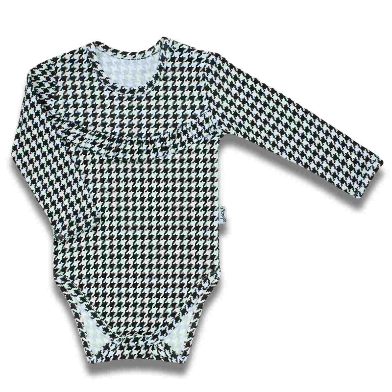 Bavlněné kojenecké body s dlouhým rukávem NICOL Viki