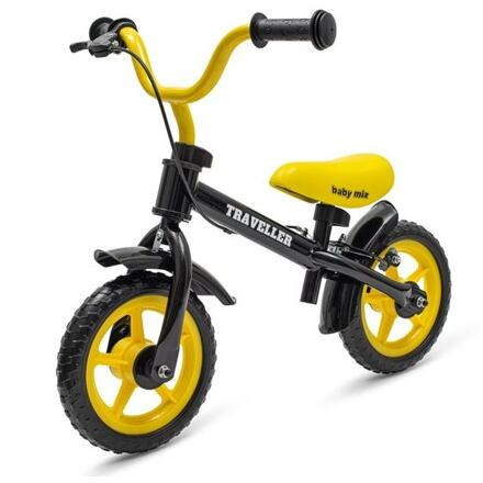 Dětské balanční kolo s brzdou Baby Mix Traveller černé