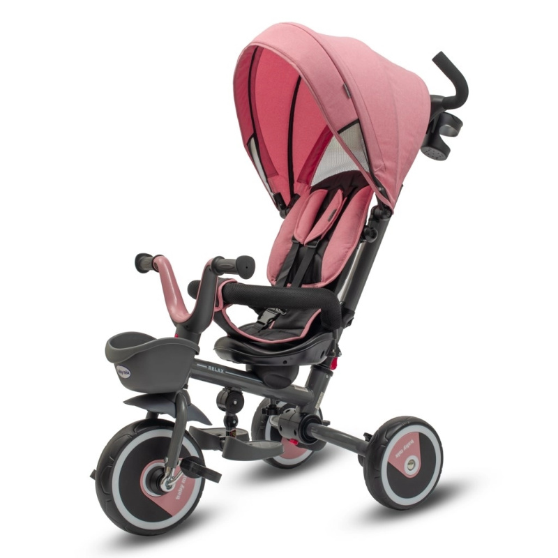 Dětská tříkolka Baby Mix 5v1 Relax 365° růžová