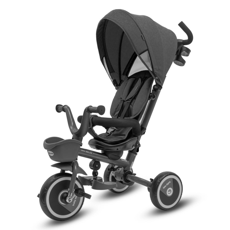 Dětská tříkolka Baby Mix 5v1 Relax 365° šedá