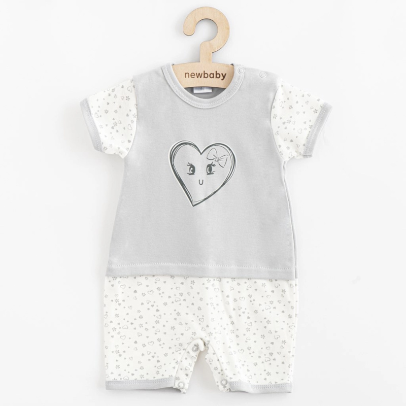letní bavlněný overal new baby srdíčka