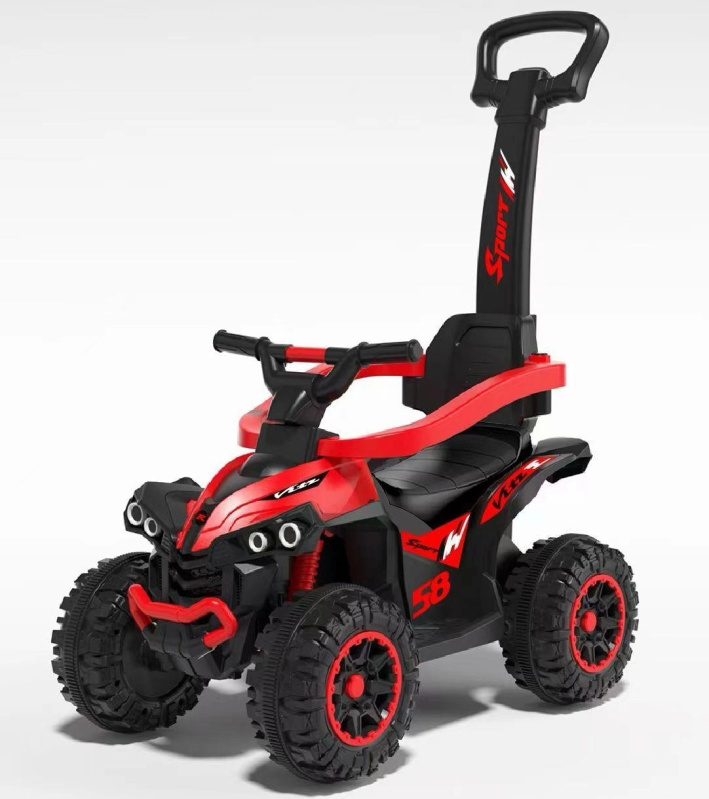 Dětské odrážedlo s vodicí tyčí BABY MIX Mega Prime EVA žluté
