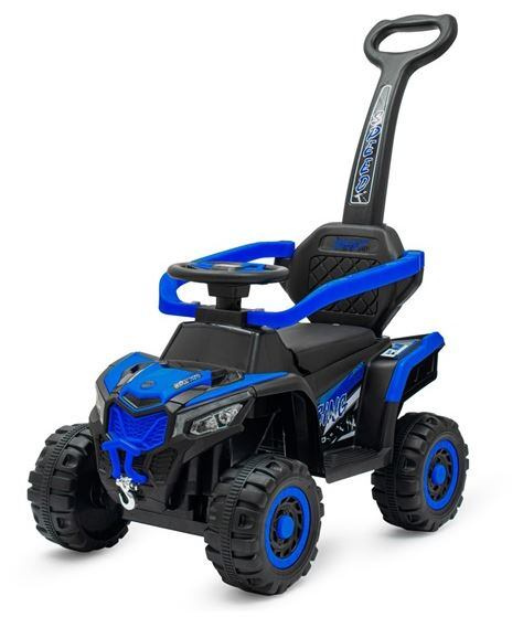 Dětské elektrické odrážedlo Baby Mix Ruggy s vodící tyčí modré