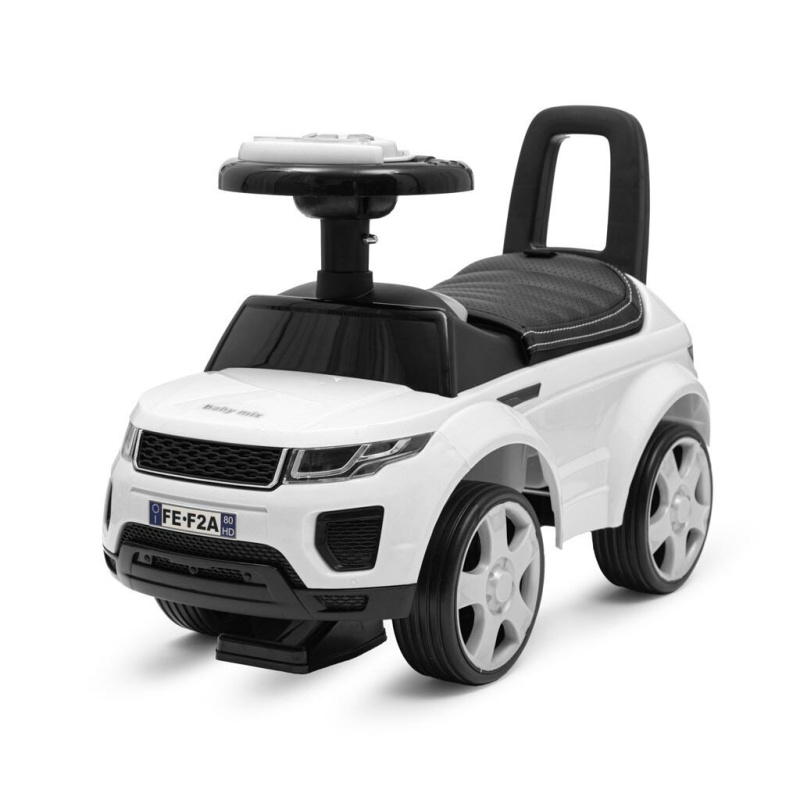 Dětské odrážedlo Baby Mix Prime SUV bílé s koženým sedadlem