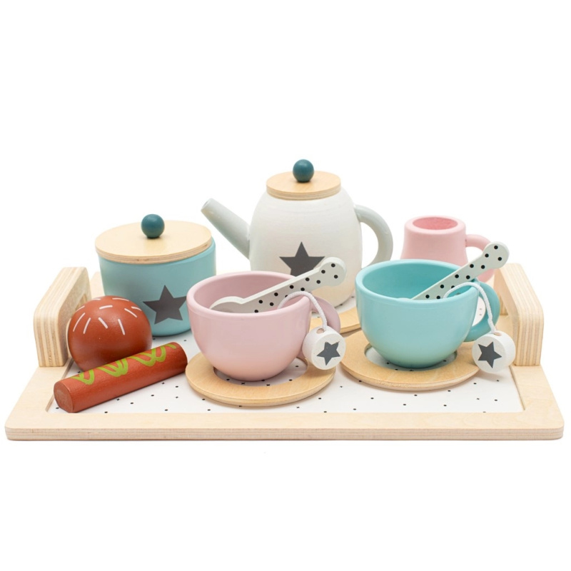 Dřevěná čajová sada Montessori Baby Mix