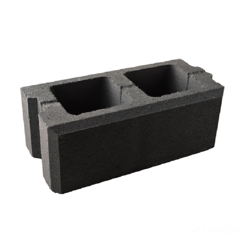 Tvárnice plotová DITON VISO průběžná černá 200×400×150 mm