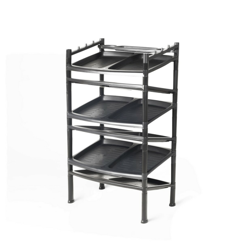 Botník 6 pater Black 52 x 34 x 91 cm
