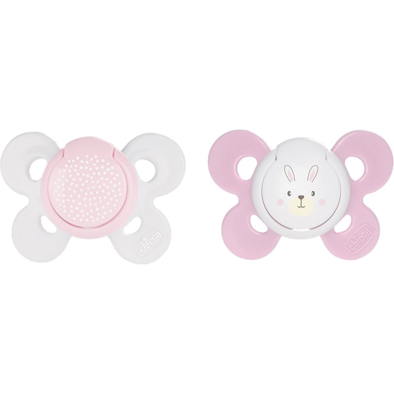Chicco Physio Comfort 2-6 m dudlík Girl-Dots/Rabbit 2 ks