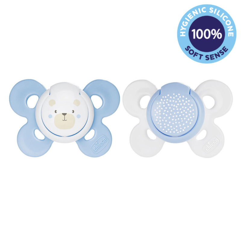 Chicco Physio Comfort 2-6 m dudlík Boy-Bear/Dots 2 ks