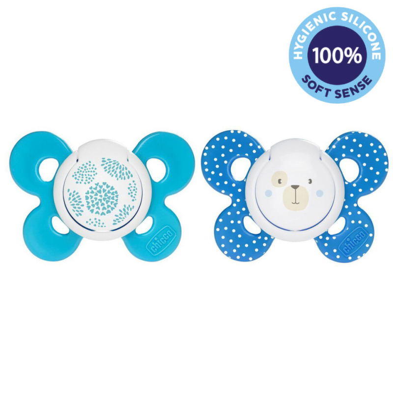 Chicco Physio Comfort 6-16m dudlík Boy-Dots/Bear 2 ks