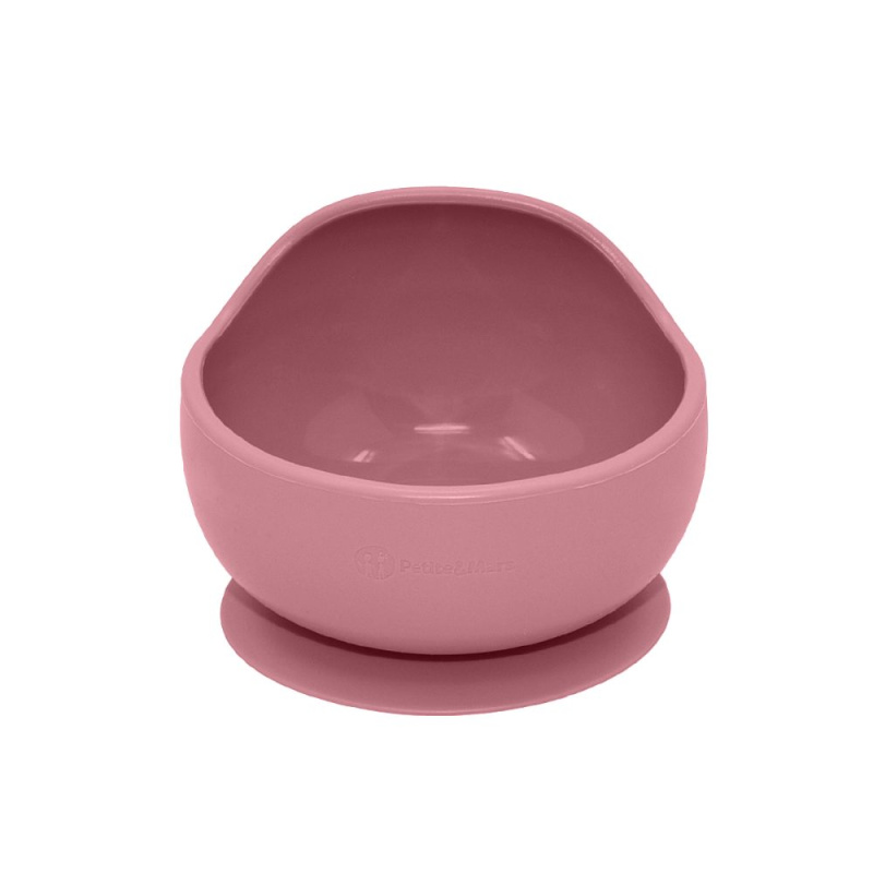Petite&Mars Take&Match Silicone Bowl miska s přísavkou Dusty Rose 6 m+ 360 ml