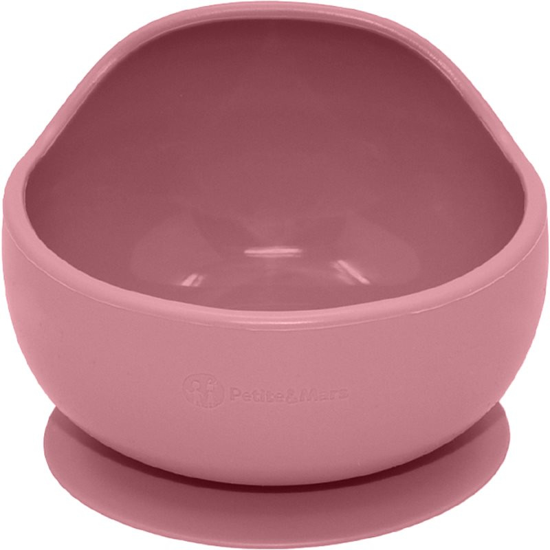 Petite&Mars Take&Match Silicone Bowl miska s přísavkou Dusty Rose 6 m+ 360 ml