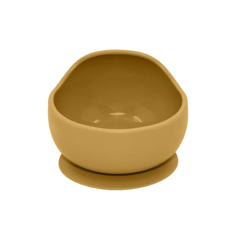 Petite&Mars Take&Match Silicone Bowl miska s přísavkou Intense Ochre 6 m+ 360 ml
