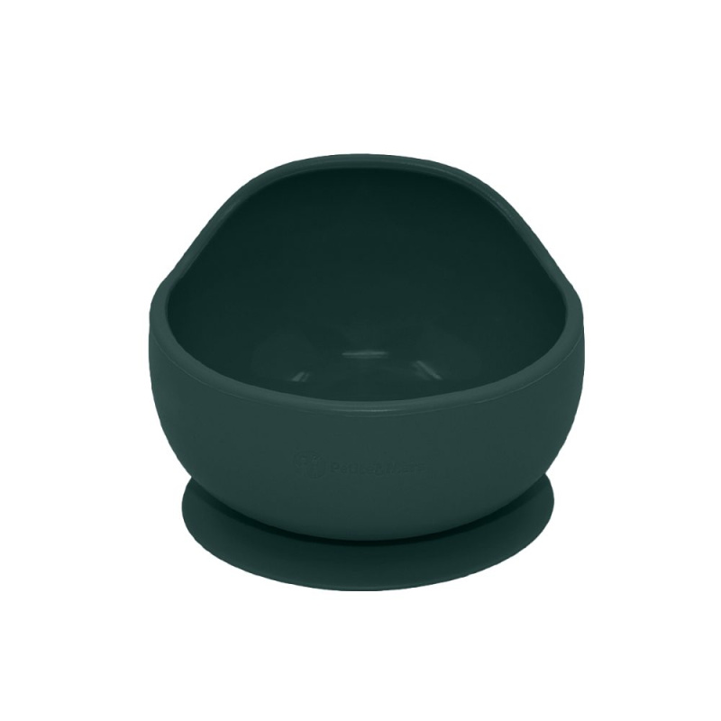 Petite&Mars Take&Match Silicone Bowl miska s přísavkou Misty Green 6 m+ 360 ml