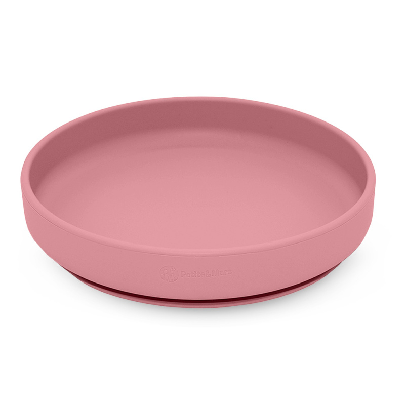 Petite&Mars Take&Match Silicone Plate talíř s přísavkou Dusty Rose 6 m+ 1 ks