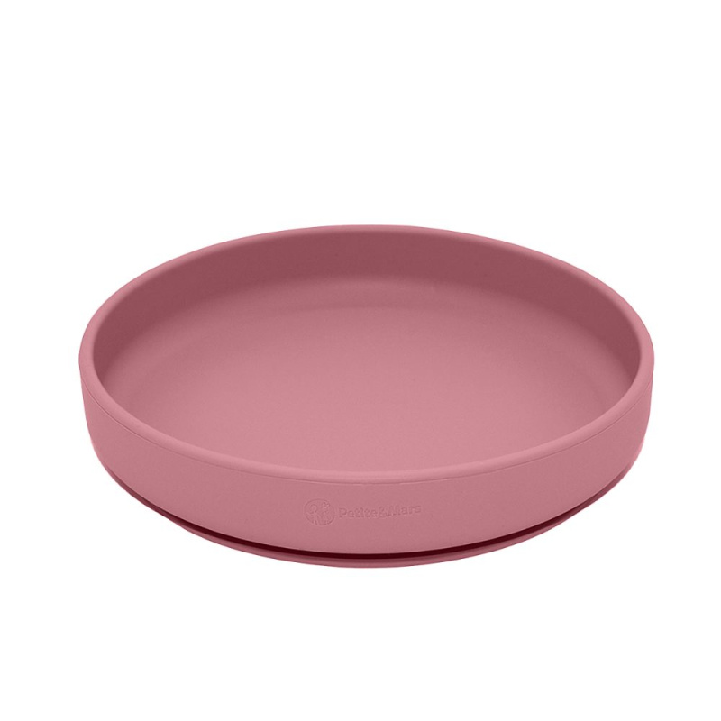 Petite&Mars Take&Match Silicone Plate talíř s přísavkou Dusty Rose 6 m+ 1 ks