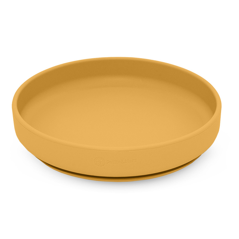 Petite&Mars Take&Match Silicone Plate talíř s přísavkou Intense Ochre 6 m+ 1 ks
