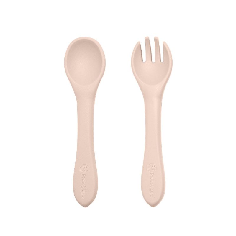 Petite&Mars Take&Match Silicone Cutlery příbor Desert Sand 6 m+ 2 ks
