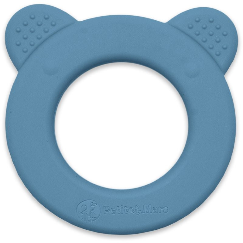 Petite&Mars Beary kousátko s chrastítkem Petrol Blue 0 m+ 1 ks