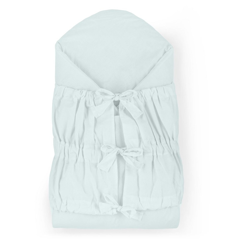 PETITE&MARS Zavinovačka šněrovací Nurse s pevnou kokosovou vložkou Baby Blue 75x75 cm