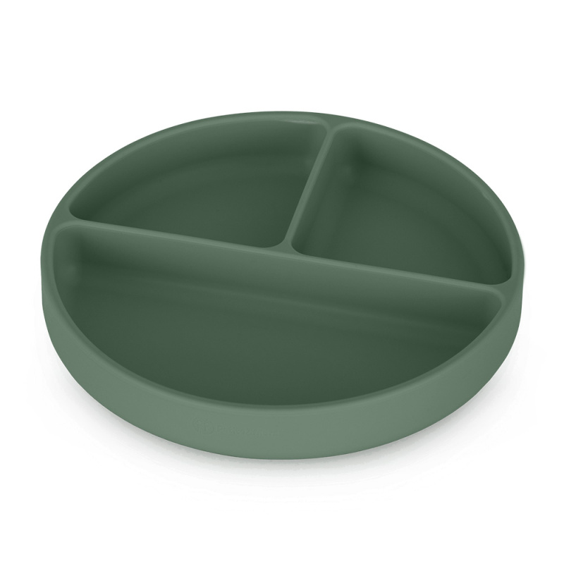 Petite&Mars Take&Match 6m+ dělený talíř kulatý Misty Green 1 ks
