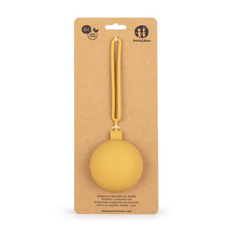 PETITE&MARS Pouzdro silikonové na dudlík Intense Ochre 0m+