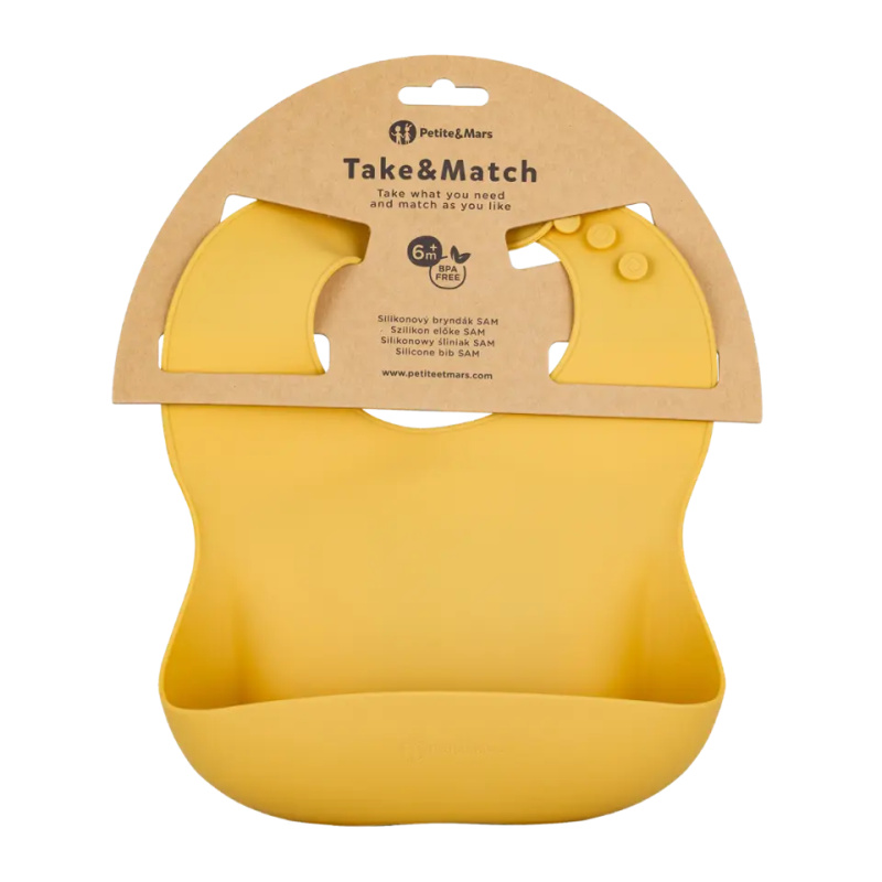 PETITE&MARS Bryndák silikonový Take&Match Intense Ochre 6m+
