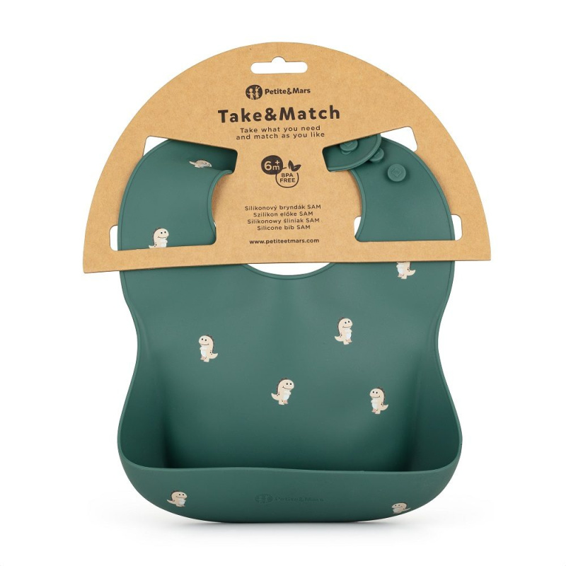 Petite&Mars Take&Match 6m+ bryndák Green Dinos 1 ks
