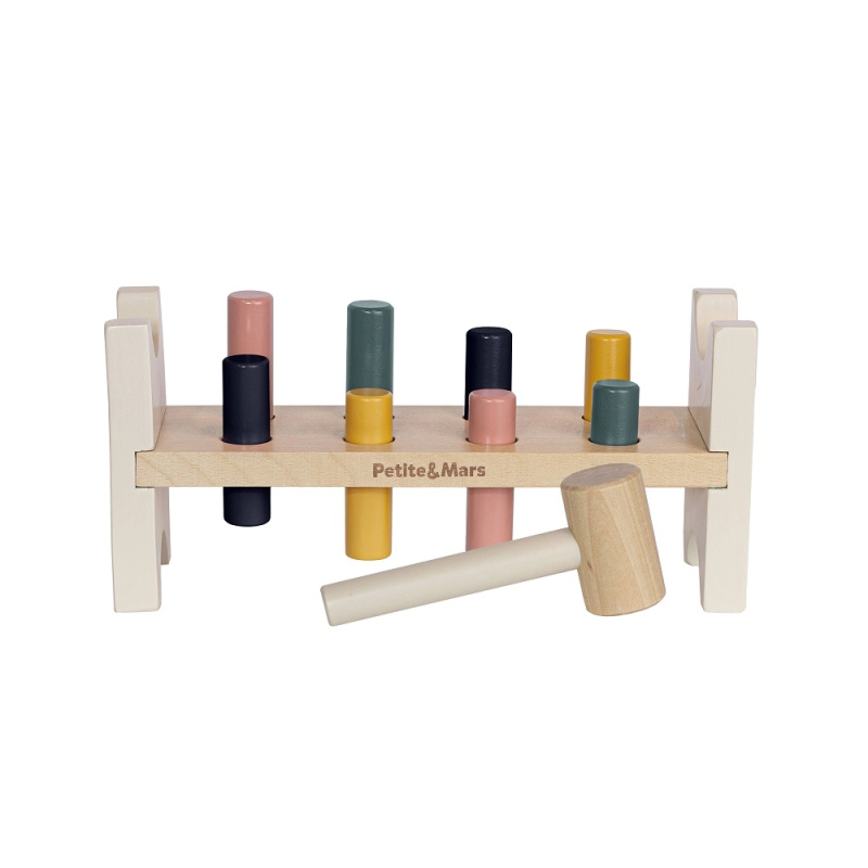 Petite&Mars Big Bang Wood of Mars zatloukačka ze dřeva 12 m+ 1 ks