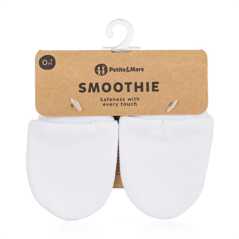 Petite&Mars Rukavičky kojenecké Smoothie - Infinity White