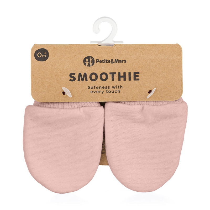 Petite&Mars Rukavičky kojenecké Smoothie - Delicate Pink