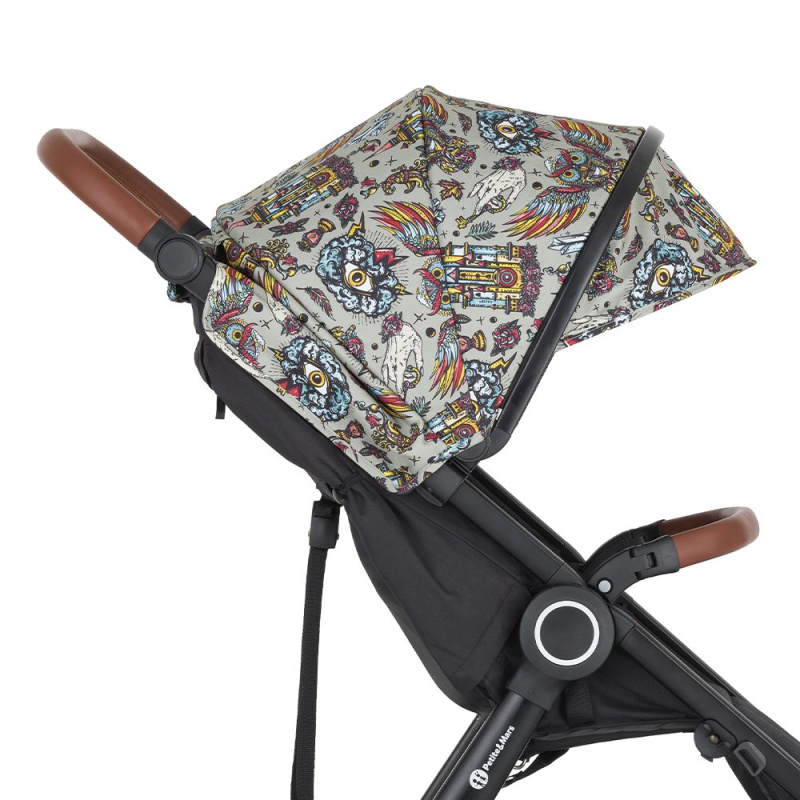 Petite&Mars Stříška ke kočárku Street2 Limited 100 Elegant Birds