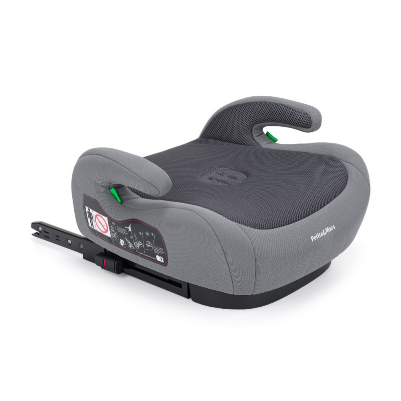 PETITE&MARS Podsedák Optimus Pro i-Size Black Air 125 - 150 cm (22-36 kg) - PETITE&MARS Podsedák Optimus Pro i-Size Grey Air 125 - 150 cm (22-36 kg)