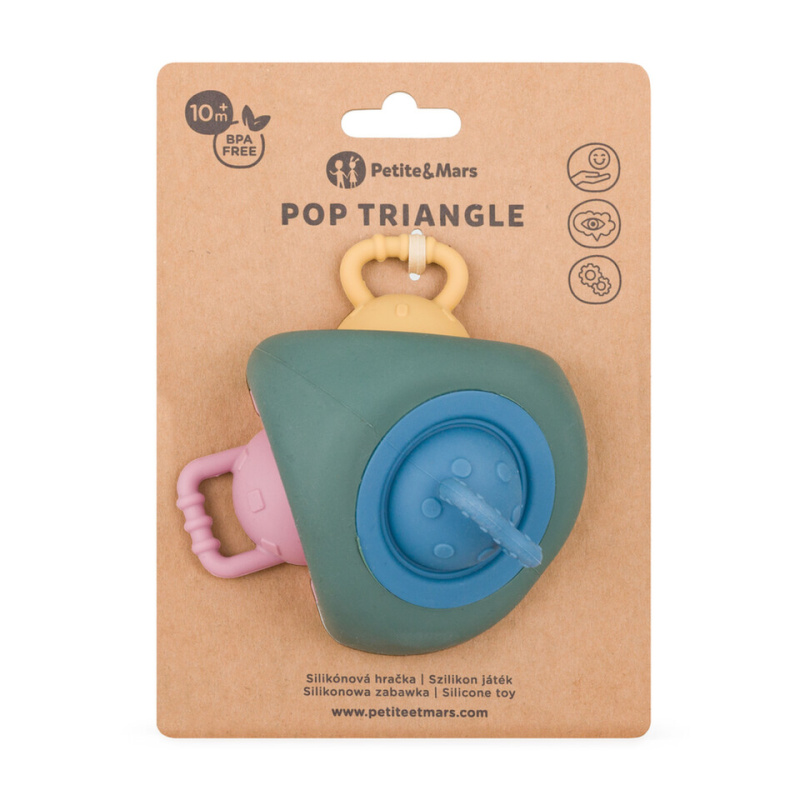 Petite&Mars Pop Up Triangle 10m+ kousátko Misty Green 1 ks