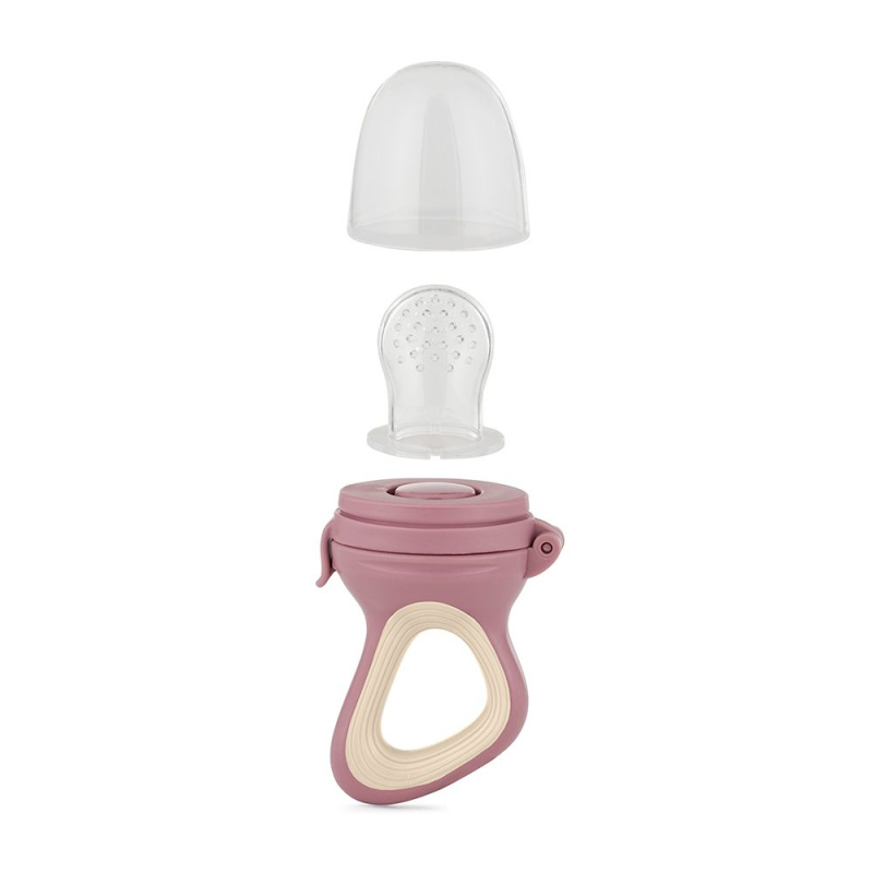 Petite&Mars Silicone Food Feeder 6m+ krmící kousátko Rose&Sand 1 ks