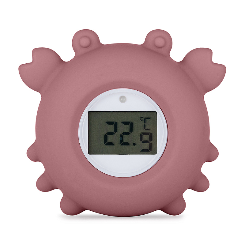 Petite&Mars Digital Silicone Water Thermometer 0m+ digitální teploměr do vany Crab Caleb 1 ks