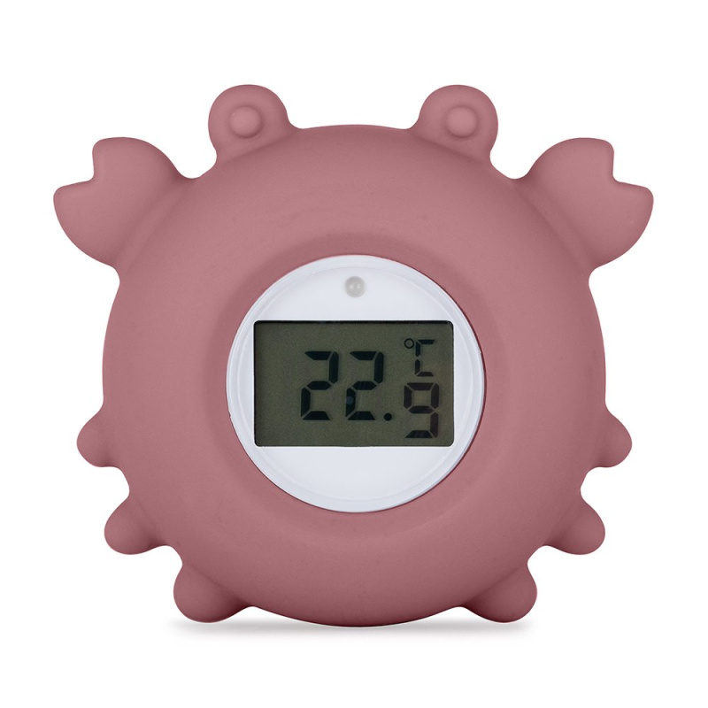 Petite&Mars Digital Silicone Water Thermometer 0m+ digitální teploměr do vany Crab Caleb 1 ks