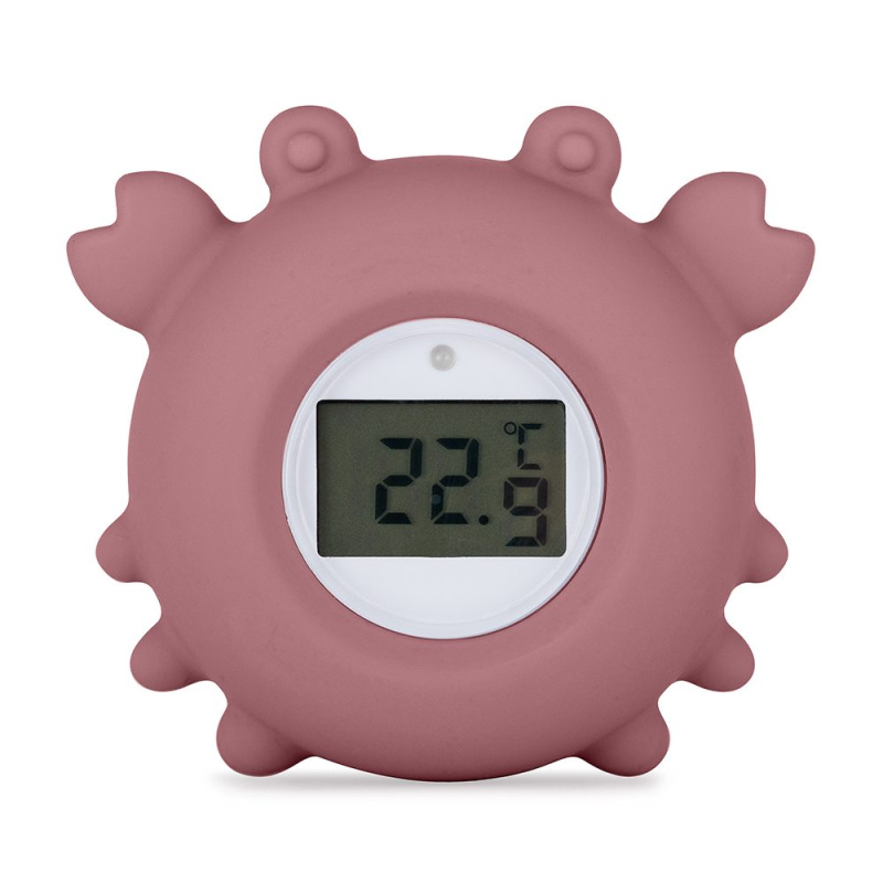 Petite&Mars Digital Silicone Water Thermometer 0m+ digitální teploměr do vany Crab Caleb 1 ks