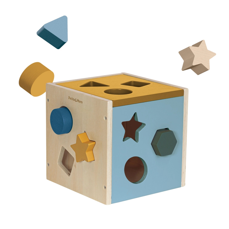 Petite&Mars Wood of Mars Gravity aktivity vkládačka ze dřeva 12m+ Cosmic Blue 1 ks
