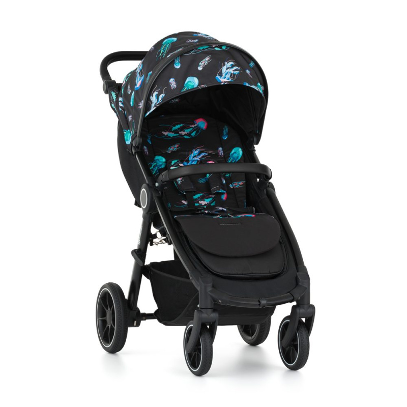 Petite&Mars Street2 RWS Black Limited 100 Elegant Birds Complete - PETITE&MARS Kočárek sportovní Street2 RWS Black Limited 100 Jellyfish Complete