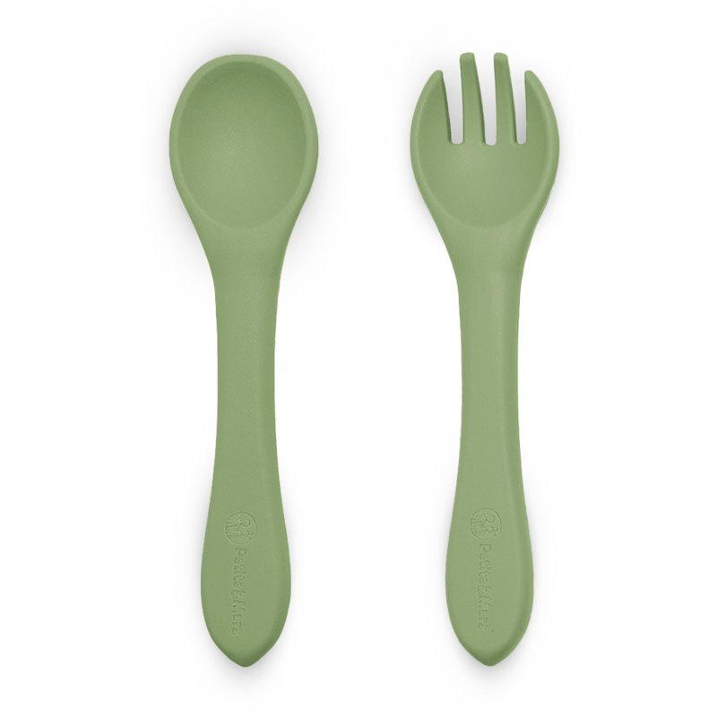 Petite&Mars Take&Match Silicone Cutlery příbor Sweet Pea 6m+ 2 ks