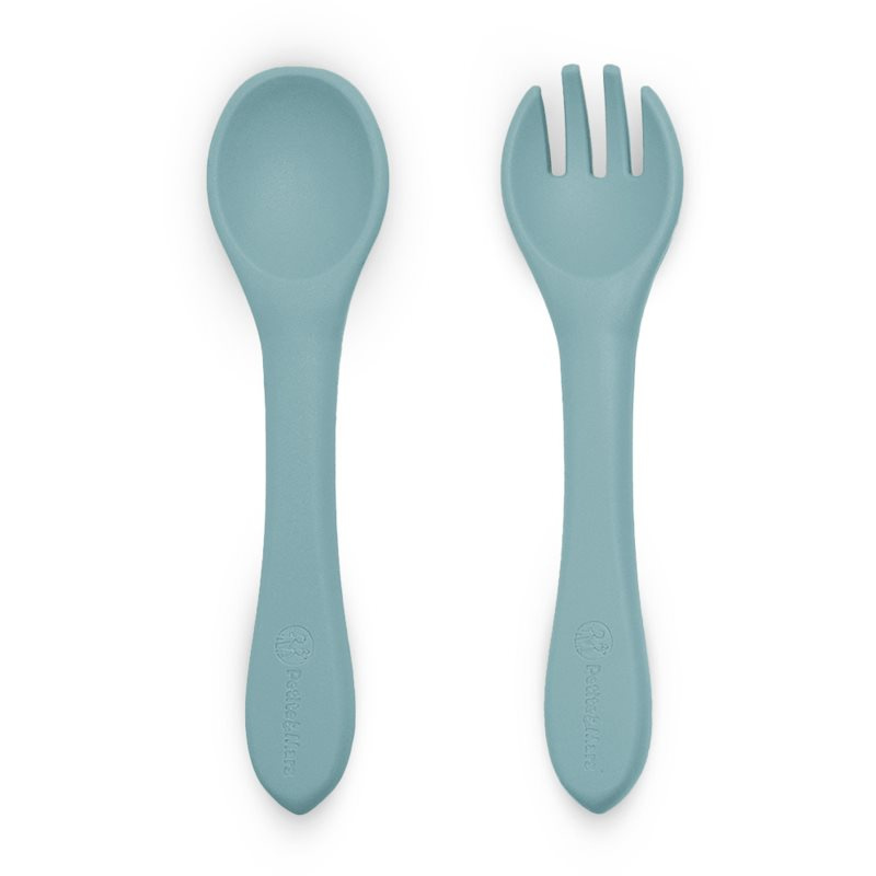 Petite&Mars Take&Match Silicone Cutlery příbor Frosted Sky 6m+ 2 ks